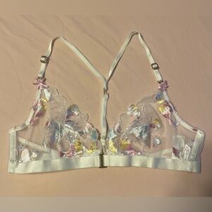 Honey birdette Fleur bralette lace floral bra flowers bridal L adjustable C D